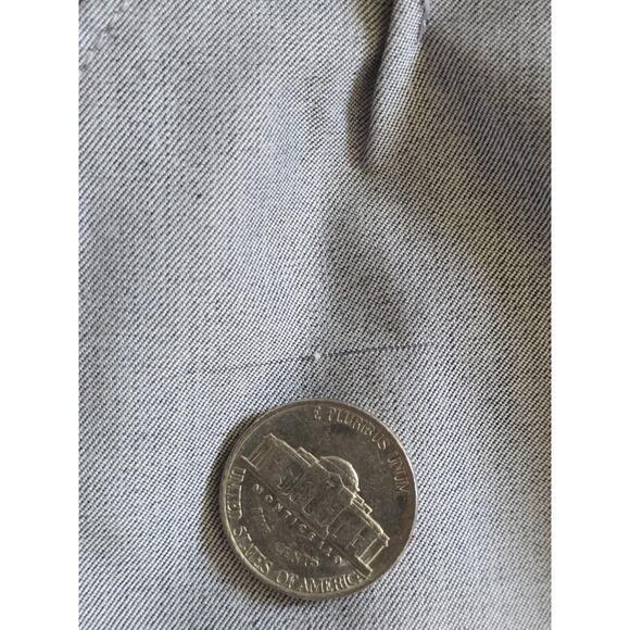 Vintage‎ Maggy London Dress Sz 4p Midi Gray Women's Slimming Sheath Zipper - Picture 7 of 7